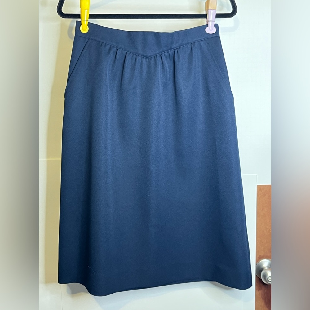 Circle S Ranch & Western Wear Women’s Sz 12 Navy Blue Skirt Made In USA